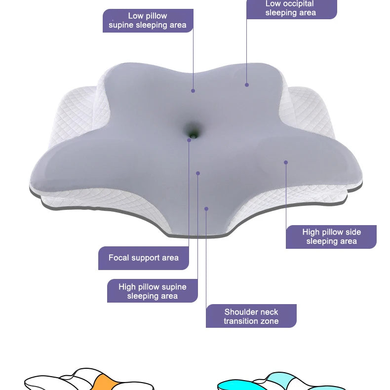 Orthopedic Memory Foam Butterfly Shaped Pillows